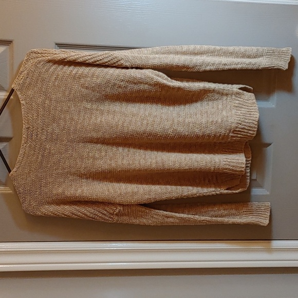 LAUREN JEANS CO. KNIT LINEN BLEND RETRO SWEATER SIZE MEDIUM - Picture 4 of 7